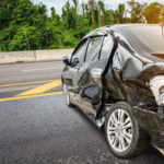 car crash accident on the road