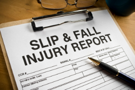 Slip and fall injury report